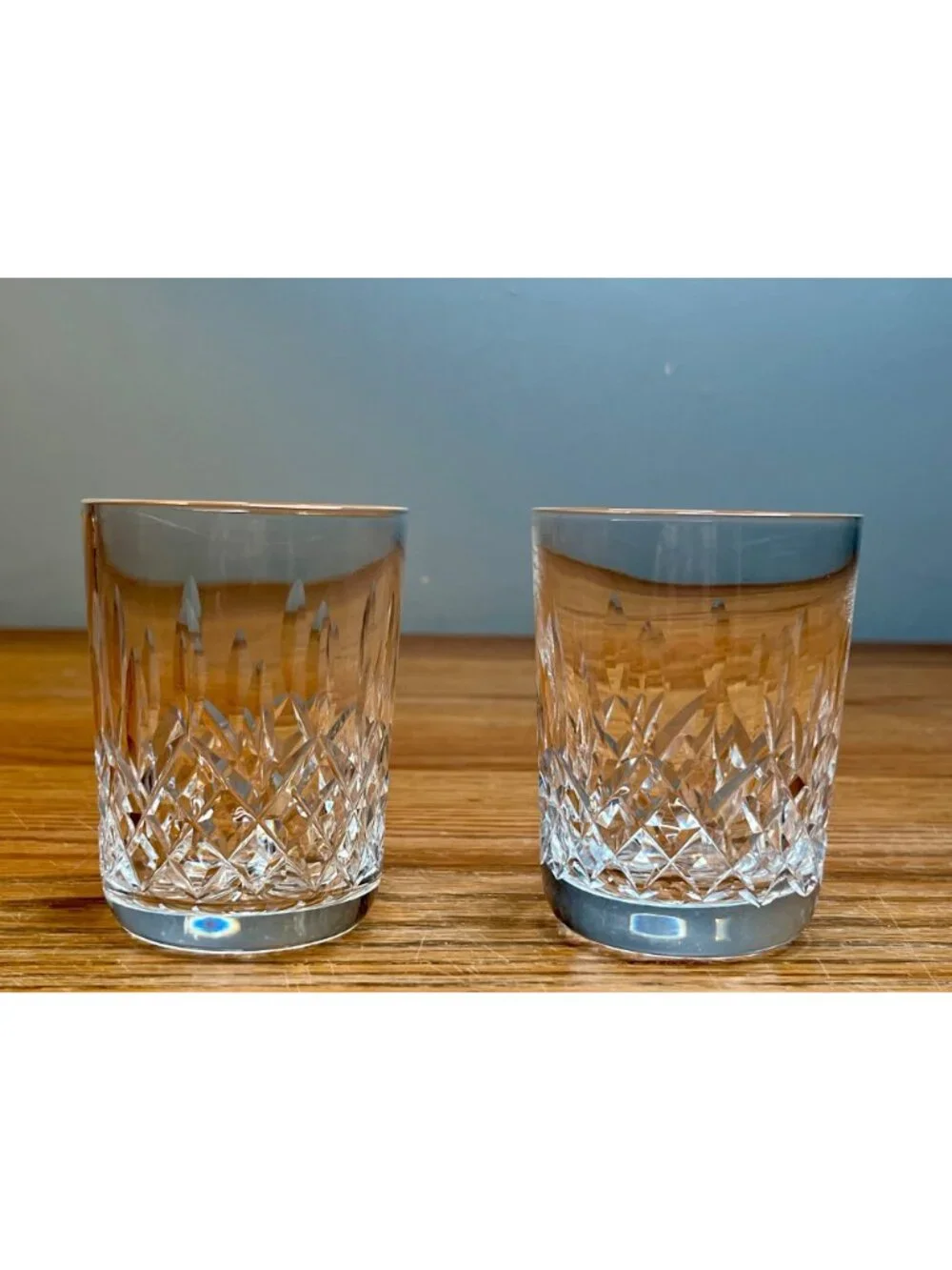 Set of 4 Vintage Waterford Crystal 5 ounce Flat Tumbler Glasses, Lismore Patte